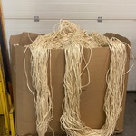 Pallet box vol Gesneden sisal touw