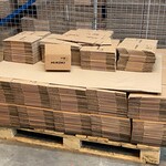 Ca. 1000x Verzenddozen 18x14x11cm zware enkelgolf, bruin