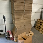 Ca. 150x Verzenddozen 41x48x20cm dubbelgolf, bruin