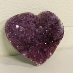 Amethist hart met Chalcedoon rand