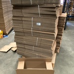 Ca. 105x Verzenddozen 61x23x240cm dubbelgolf, bruin
