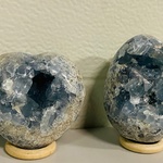 2x Celestien hart en ei-vorm
