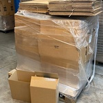 Pallet ca. 400 dozen afmeting 32x23x34cm, bruin