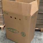 Ca. 165x Grote verzenddozen Euro 80 dubbelgolf, bruin