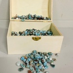 Ca. 1 kilo Larimar trommelsteen