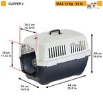 Ferplast Reismand Clipper 3  Kattenvervoersbox Zwart