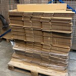 Ca. 350x Stuks kokerdozen 86x10x10cm, bruin