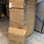 Ca. 145x Grote verzenddozen Euro 60 dubbelgolf, bruin
