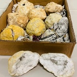 8x Bergkristal geodes