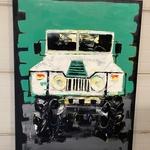 Groot modern olieverf schilderij op canvas