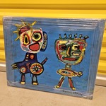 Olieverf op doek schilderij, Tonnie Voorn, Cobra 61
