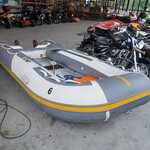 Rubberboot Hibo 430 met aluminium vloerdelen en diverse opties, Grijs