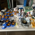 Partij installatiemateriaal w.o. inbouwdozen, lasklemmen, W.o. Conex,