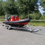 RIB boot, PARKER, 630, met buitenboordmotor, MERCURY VERADO, op traile