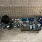 Diverse elektromotoren + onderdelen