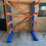 Draagarmstelling Heda, 1 Sectie’s , blauw/oranje