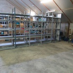 Metalen magazijnstelling Dexion, breedvakstelling