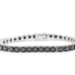Witgouden armband met zwarte diamanten 21.00 carat