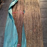 Ca. 10 rollen bamboe en heidematten