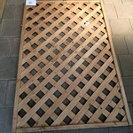 3x Trellisschermen met diagonale lamellen