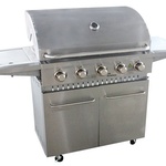 Gasbarbecue Vonato, RVS Traditionele Grill Luxe 5, zilverkleurig, rvs