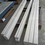 Ca. 12x Betonpalen wit/grijs, Berton