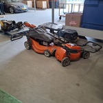 6x Tuingereedschap en 4x benzinemotor, O.a. Husqvarna,  Toro, Stiga