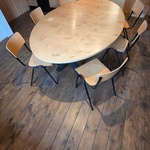 Kantine tafel met 6 stoelen