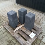 3x Betonpoer antraciet, Berton