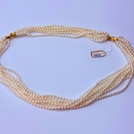 Zoetwater parel collier ”Rice Beads” Tokyo Ginza District