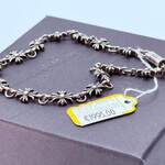 Chrome Hearts ”Tiny E” sterling silver cross bracelet
