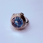 Seiko ring watch all white goldplated