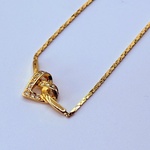 Christian Dior goldplated ‘Heart’ pendant collier met steentjes