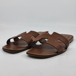 Slippers, Hermès, bruin, maat 38,5