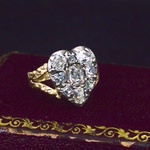 Antieke ring met oud geslepen diamanten