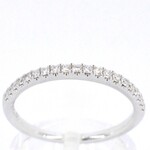 Witgouden rijring met briljant geslepen diamant
