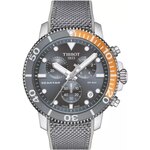 Heren horloge Tissot, Seastar 1000, lightblue & orange