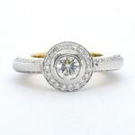 Bi-colour design ring met 100 natuurlijke diamanten