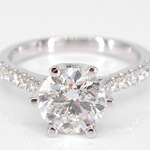 Witgouden ring met een diamant van 1.00 carat
