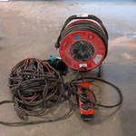 Kabelhaspel met diverse verlengkabels, 230V