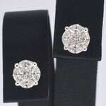 Witgouden oorbellen met diamant