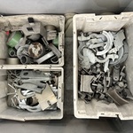 Partij onderdelen en inzetstukken voor een kunststof stomplasmachine