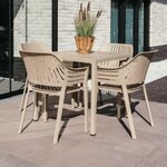 Tuinset Gabrielle, 1x tuintafel veronique, 4xstoel Gabrielle