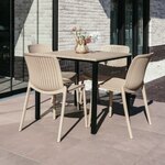 Tuinset Garil, 4x tuinstoel Garil, 1x tafel Veronique, blauw