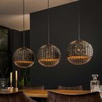 Hanglamp bol Waterhyacint/zwart nikkel