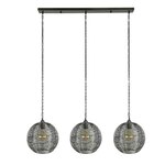 Hanglamp 3L, zwart nikkel
