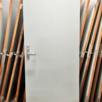 Ca. 43x Stompe binnendeuren (volspaan met fineerlaag), Svedex, lichtgr
