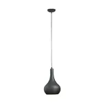 Hanglamp industrieel nikkel, zwart