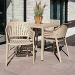 Tuinset Gabrielle, 1x tuintafel veronique, 4xstoel Gabrielle, oranje