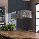 Hanglamp 2l stringshade metaal en zwart nikkel